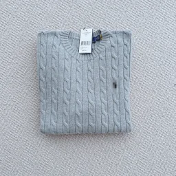 thumbnail for RL Autumn Winter classic cable crewneck sweater Autumn and Winter classic cable crewneck sweater G D