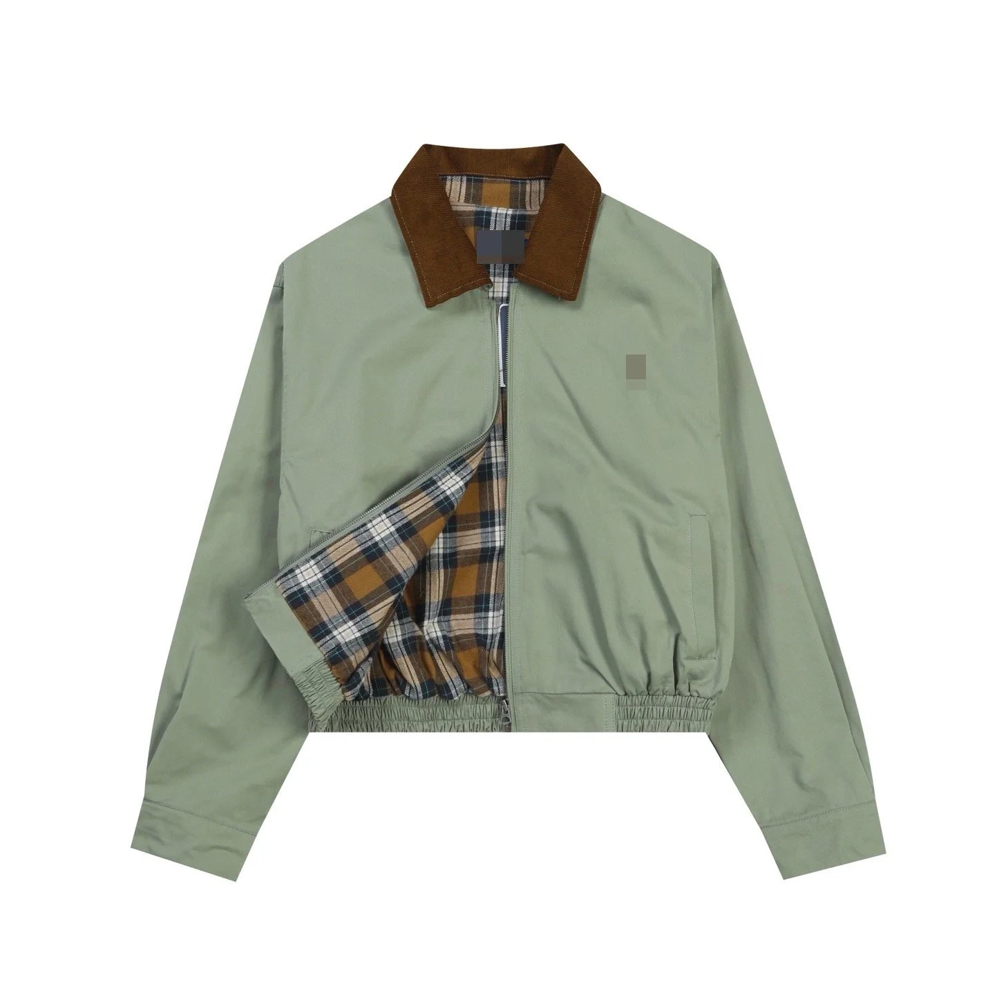 Polo Ralph Lauren Jackets Zip-Front Jacket with Corduroy Collar and Plaid Lining image 7