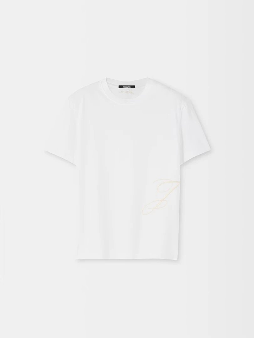 J Embroidered Letter T-Shirt
