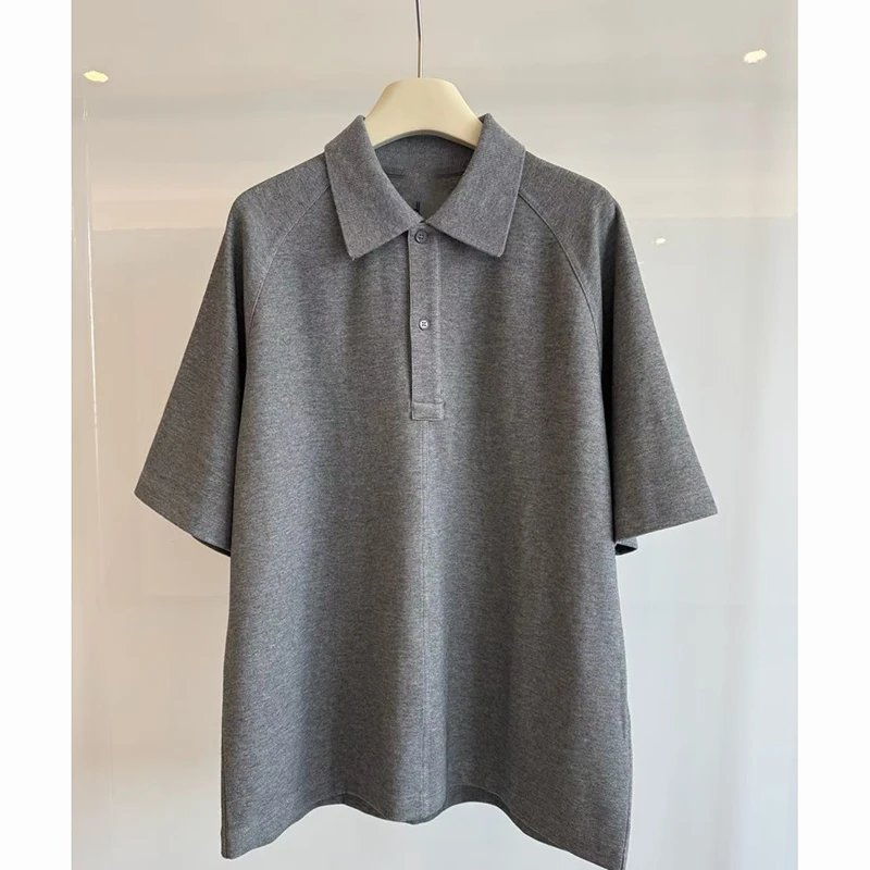 Raglan Cut Lapel Polo Shirt