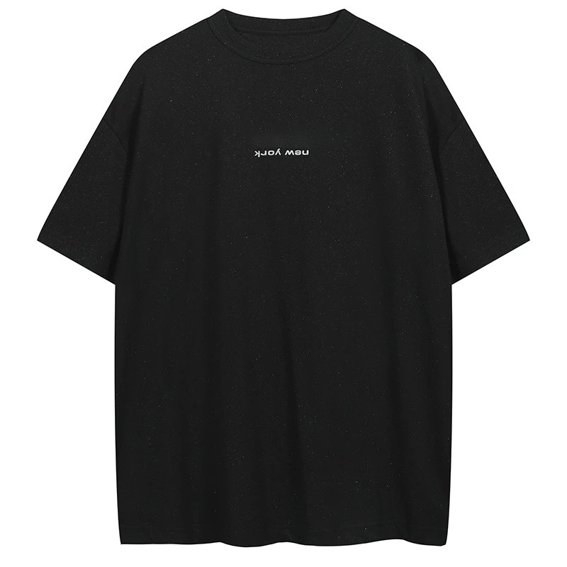 AW Glitter Letter Print T-Shirt