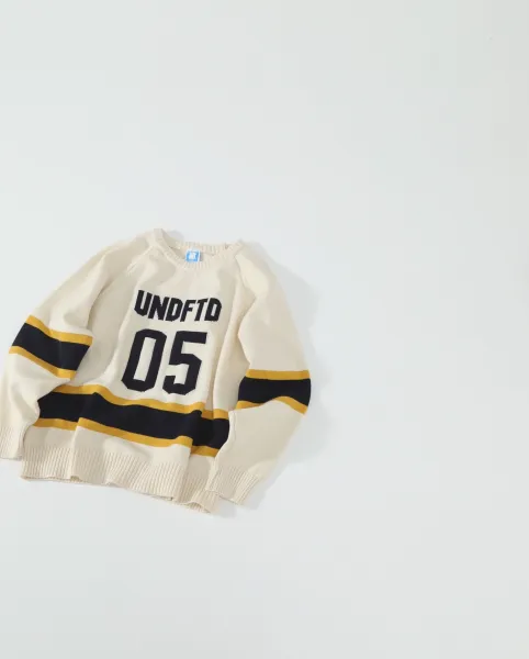 UNDEFEATED 05 Rugby Knit Sweater Beige - 1