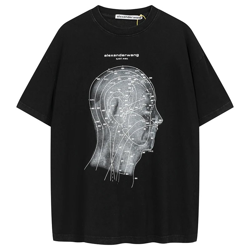 Rhinestone Letter & Figure Print Tee photo 2