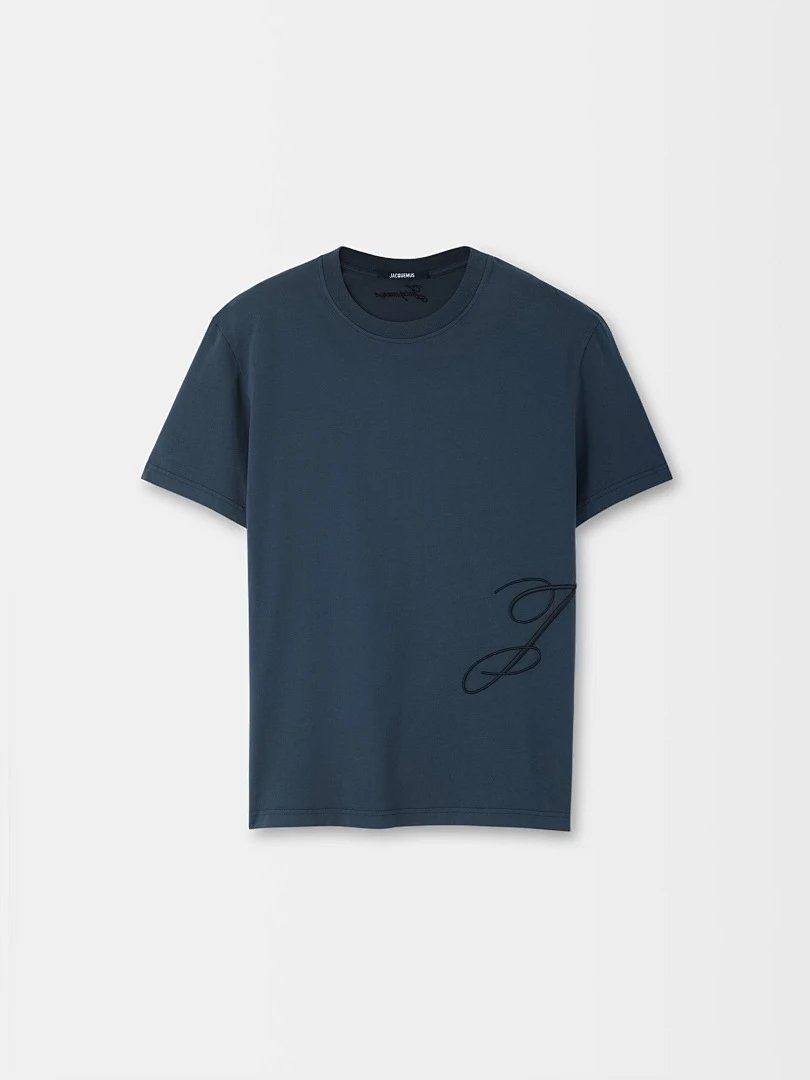 J Embroidered Letter T-Shirt photo 2
