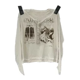 thumbnail for PAIKI Cyrus Empire Escape Princess Micro-through Snowflake Cotton Henry Collar Fake Two-piece Machete Long-sleeved Male-PAIKI