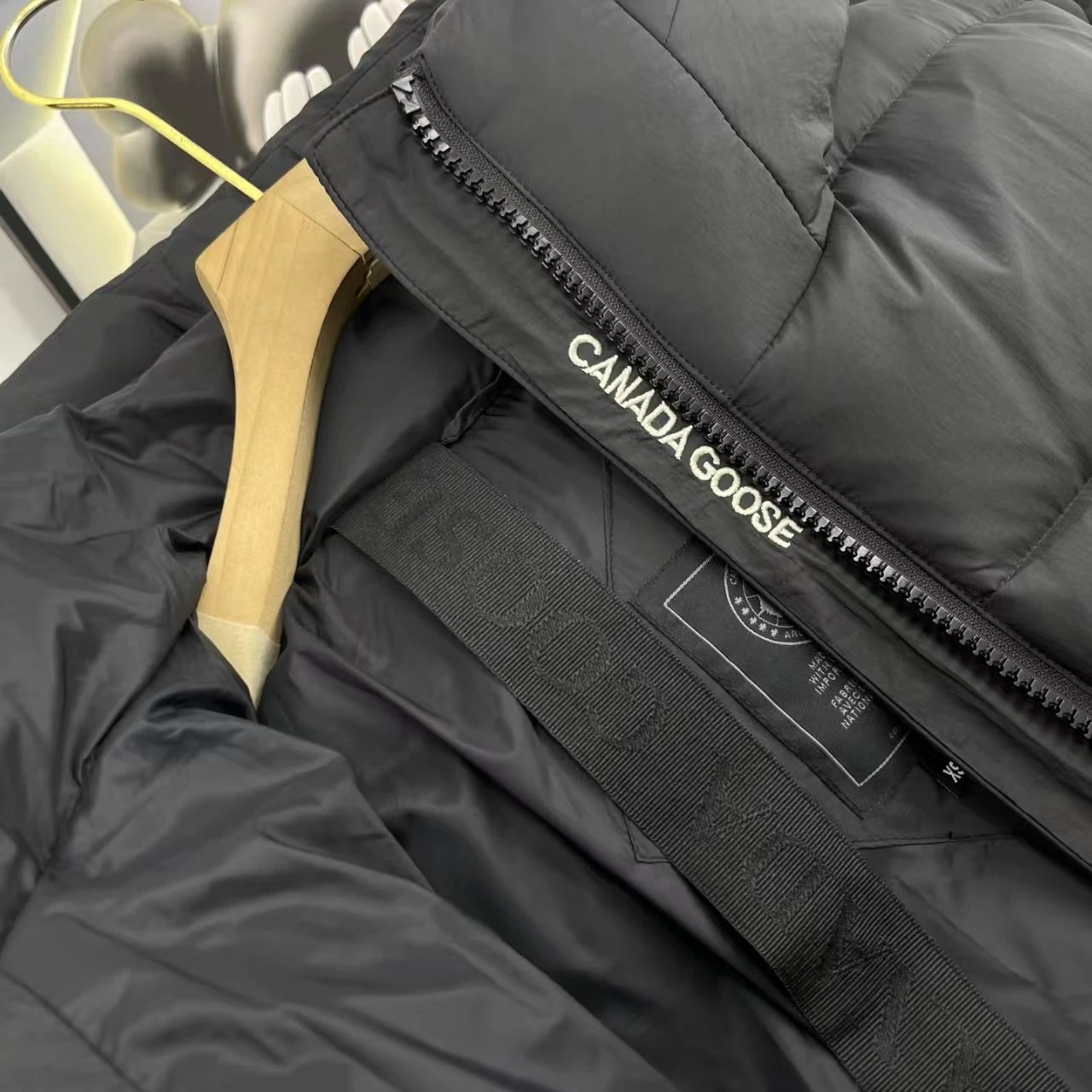 Canada Goose Down Jacket Black Hooded Puffer - 11