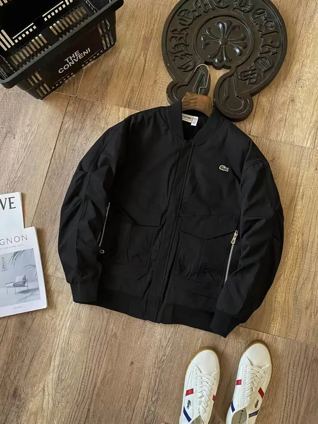 Lacoste Jackets Padded bomber jacket with flap pockets product detail image 6