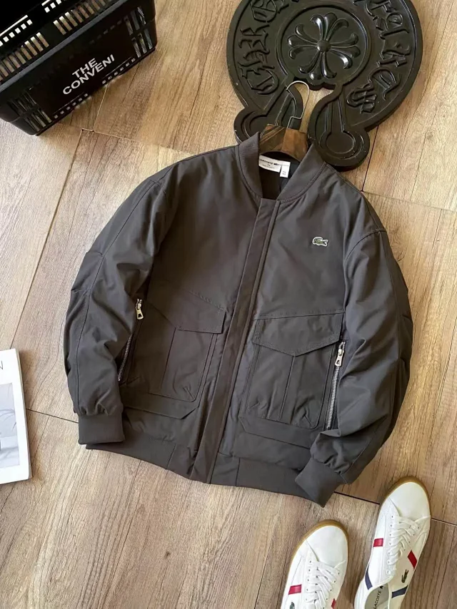 Lacoste Jackets Padded bomber jacket with flap pockets product detail image 8