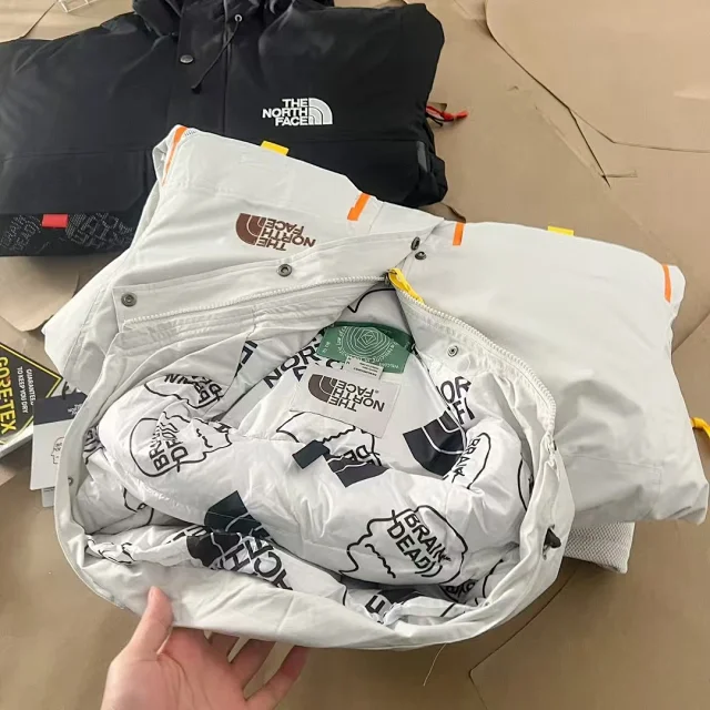The North Face Down Jackets Hooded embroidered patchwork jacket product detail image 6