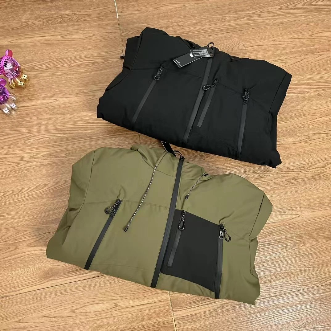 Stone Island Basso Gommato Olive Green Hooded Jacket Outerwear - 5