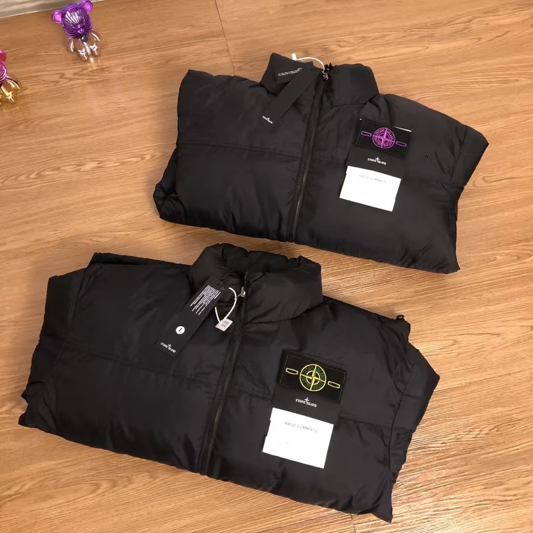 Stone Island Bassi Giubbotto Black Down Jacket - 7
