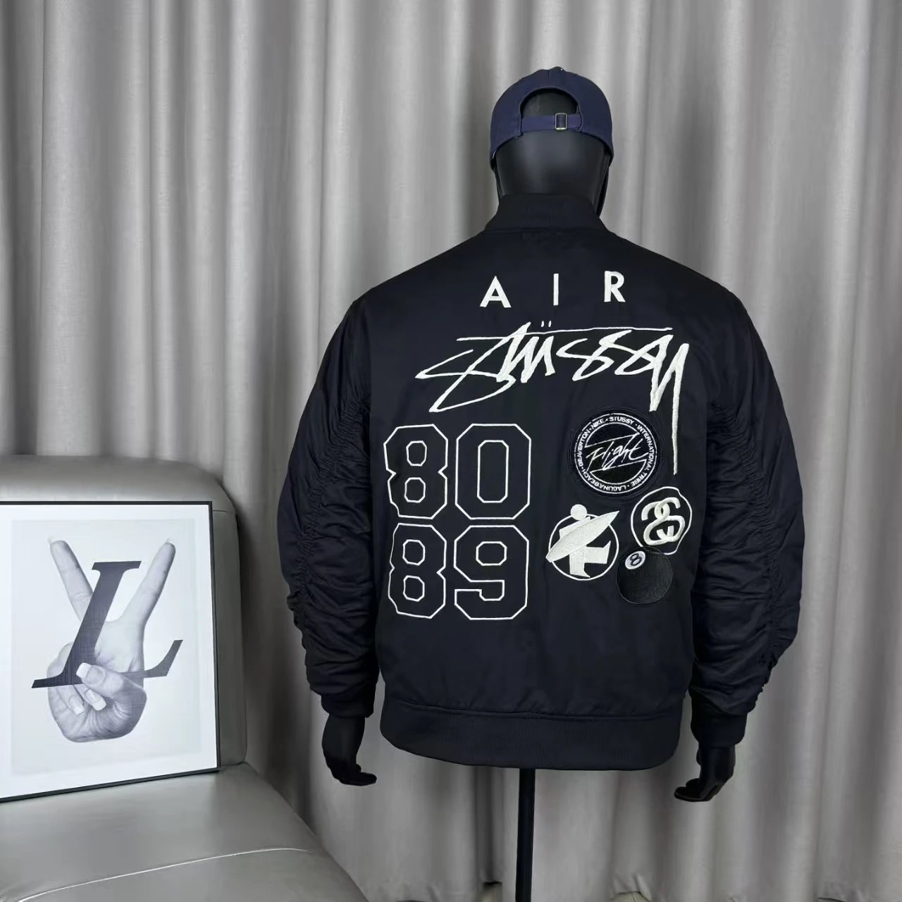 Stussy x Nike Air 80 / 89 Bomber Jacket Army Green - 5