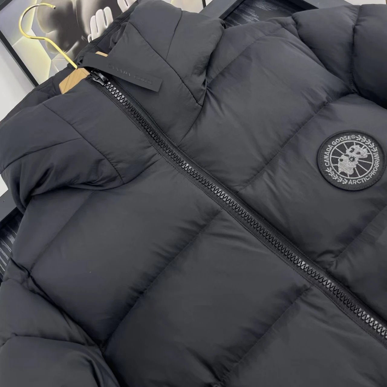 Canada Goose Down Jacket Black Hooded Puffer - 10