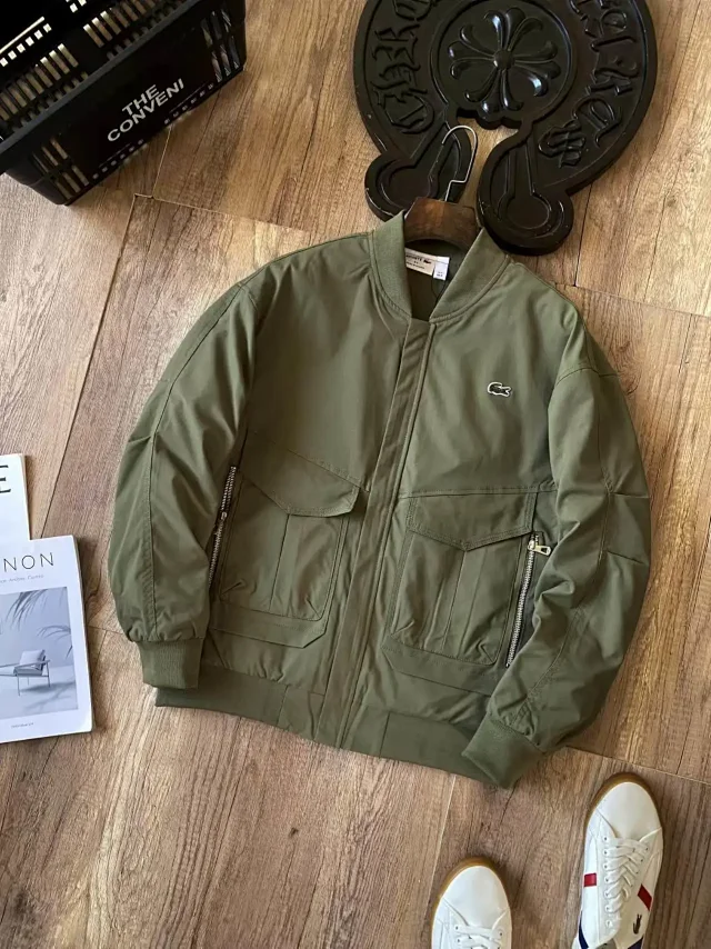 Lacoste Jackets Padded bomber jacket with flap pockets product detail image 7