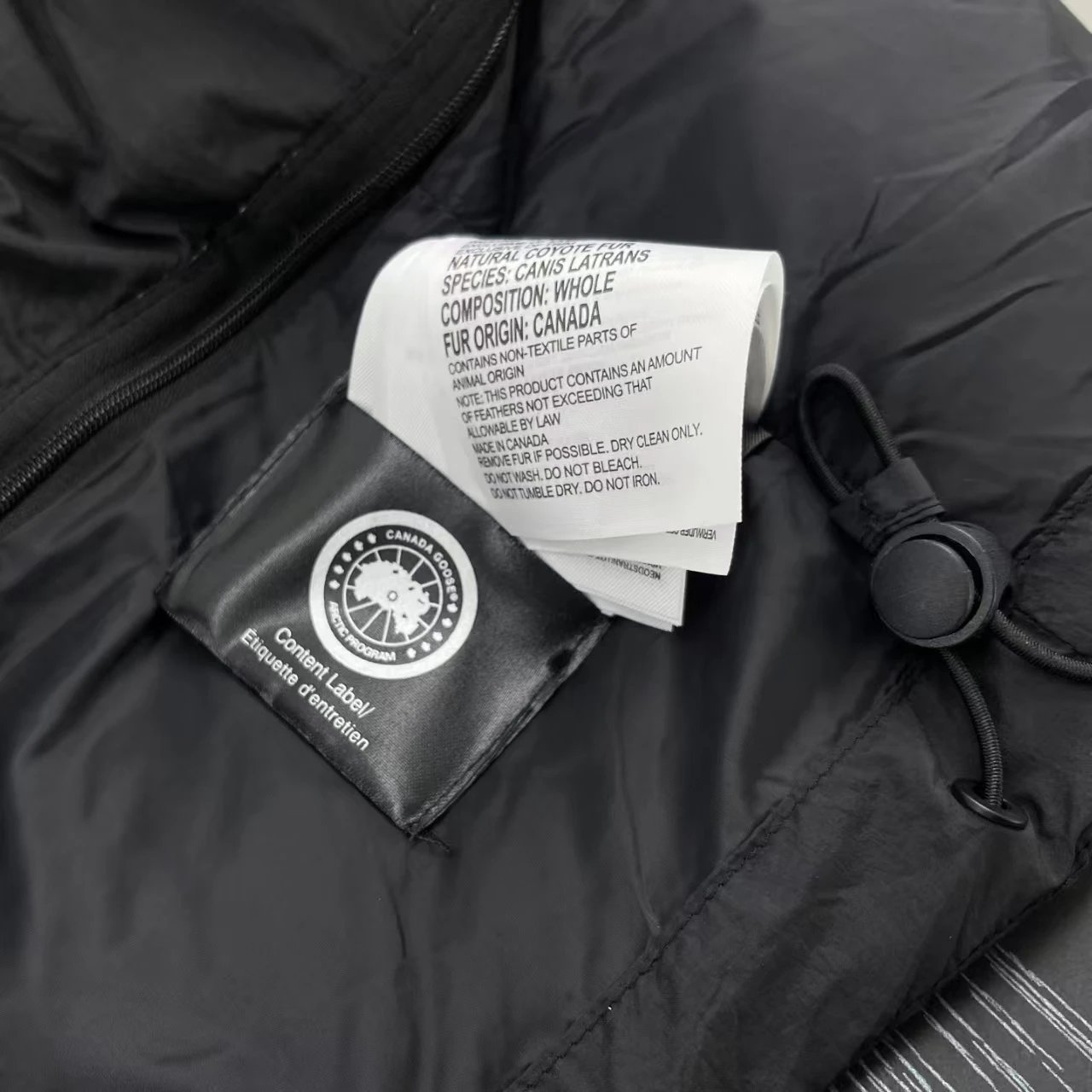 Canada Goose Down Jacket Black Hooded Puffer - 14