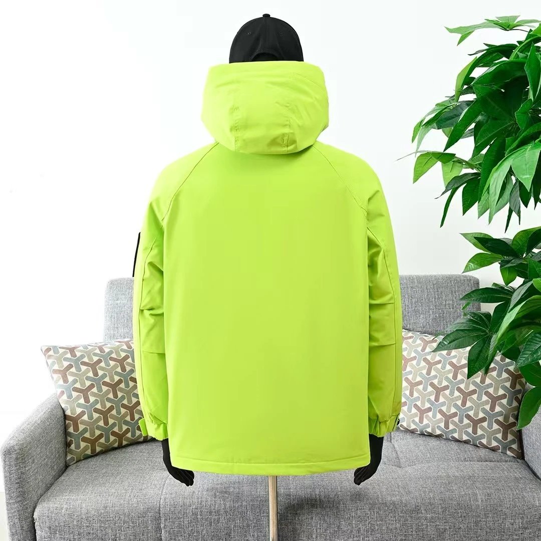Stone Island Hooded Down Jacket Light Gray / Black - 10
