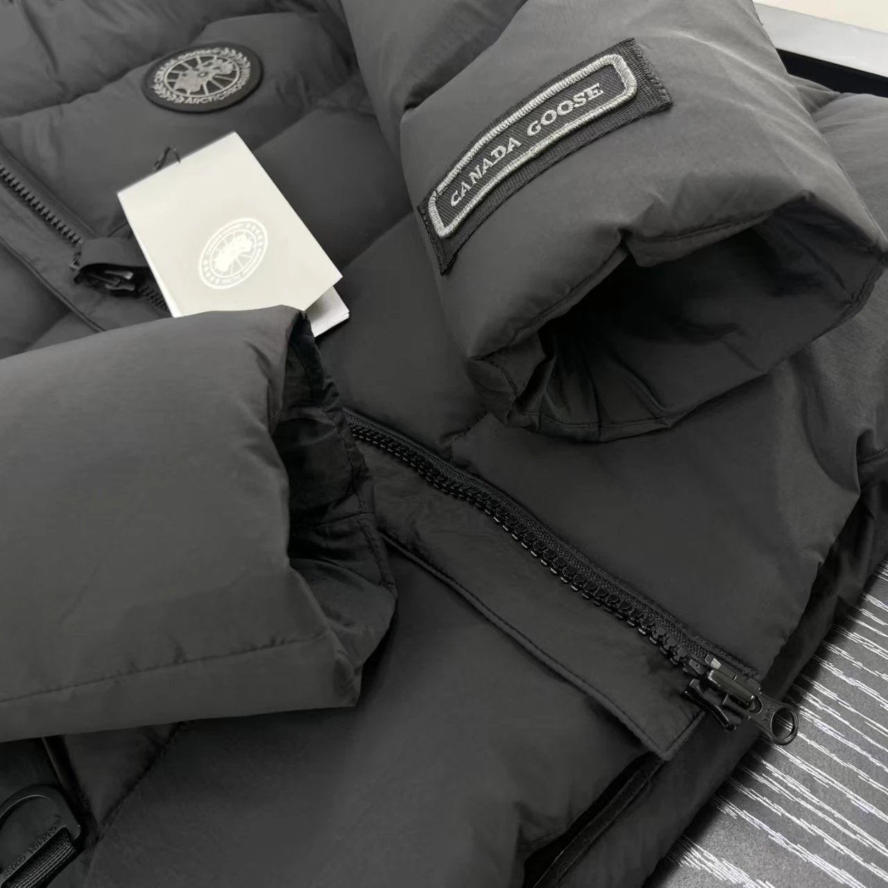 Canada Goose Down Jacket Black Hooded Puffer - 13