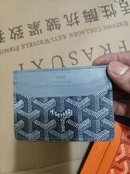 thumbnail for [DX57] card holder fashionable new convenient card album business card bag uni** horizontal French style (yellow canvas random hair)