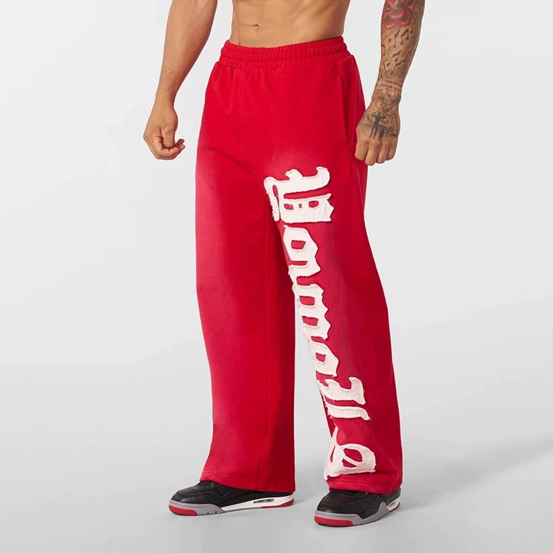 Men's Loose Cotton Embroidered Pants photo 3