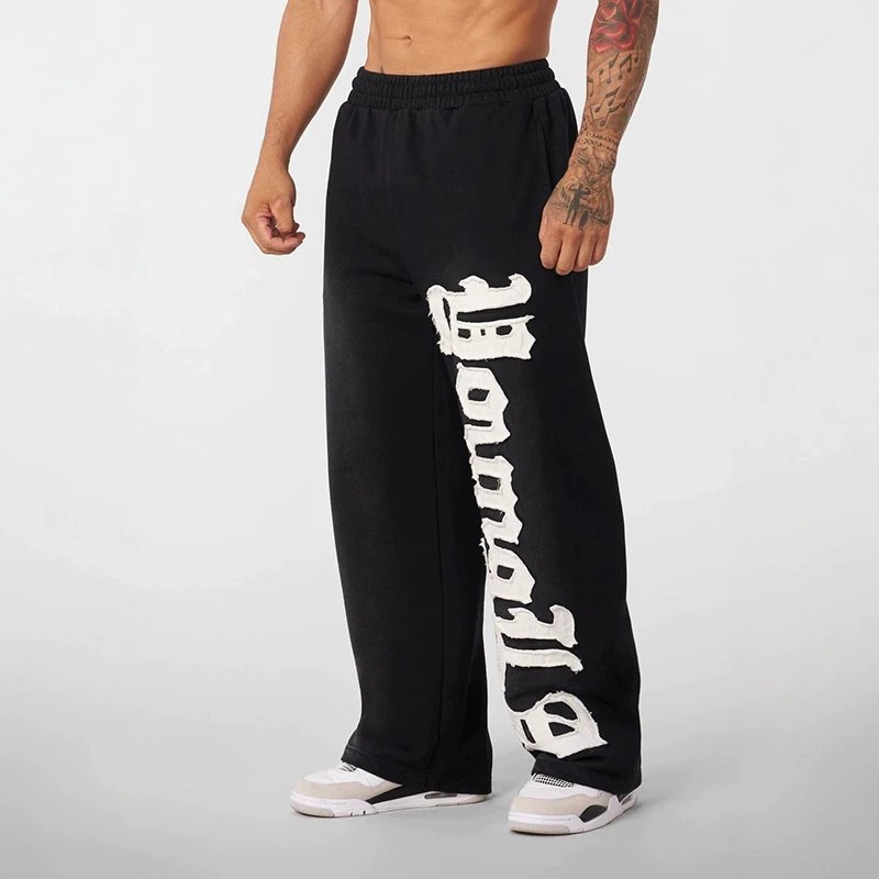 Men's Loose Cotton Embroidered Pants photo 2