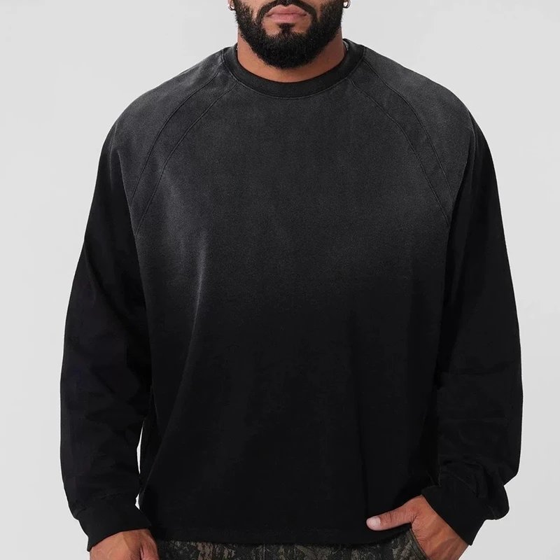 Men's Washed Loose Casual Sports Hoodie photo 2