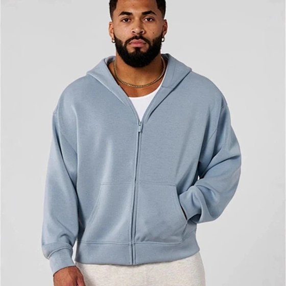 Sports loose zip-up hoodie