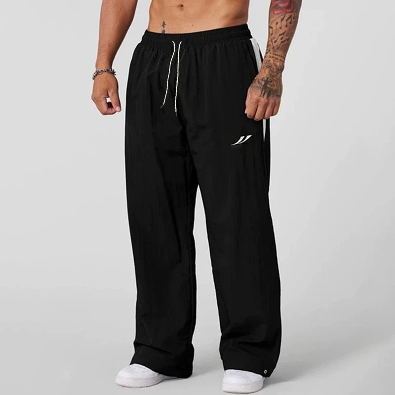American fitness pants men's casual wide leg pants