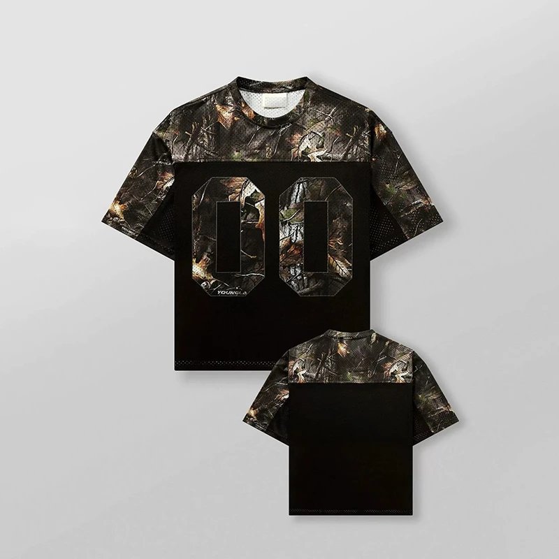 Letter Print Mesh Top photo 3