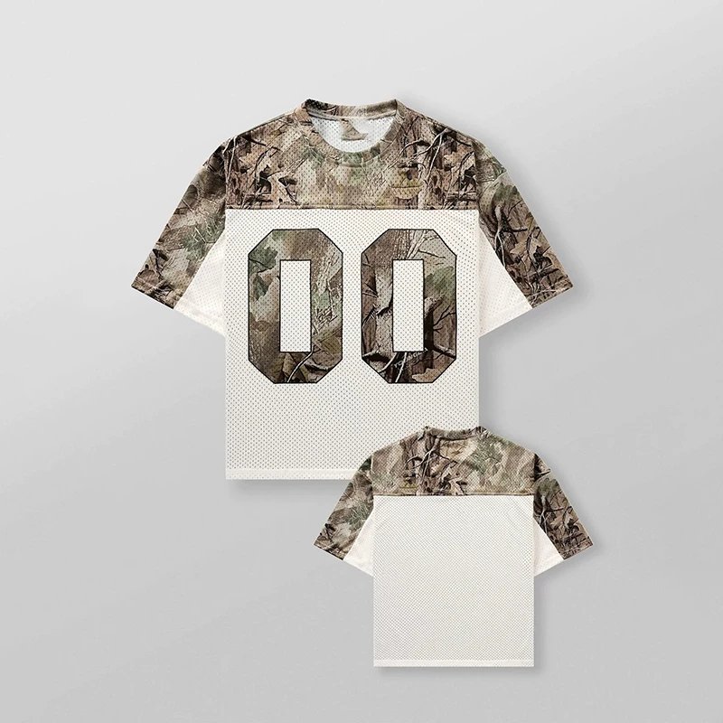 Letter Print Mesh Top photo 2