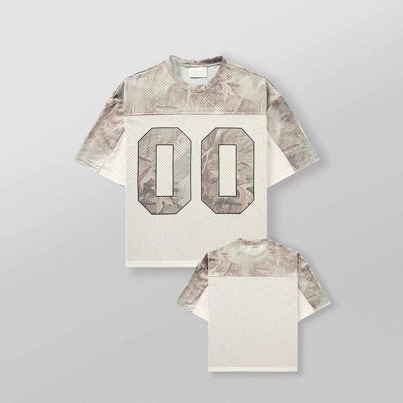 Letter Print Mesh Top photo 4