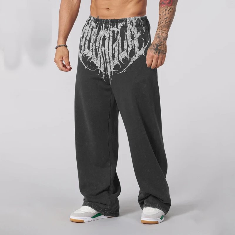 Sports loose straight leg pants