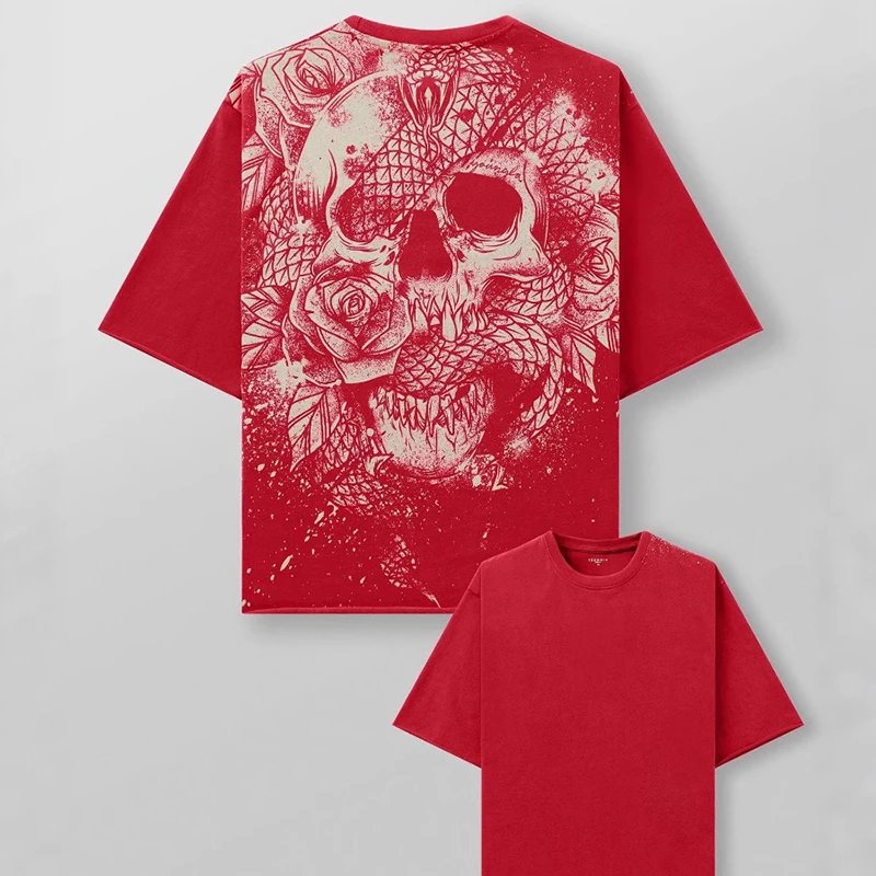 Skull Print Short-Sleeved Shirt photo 2