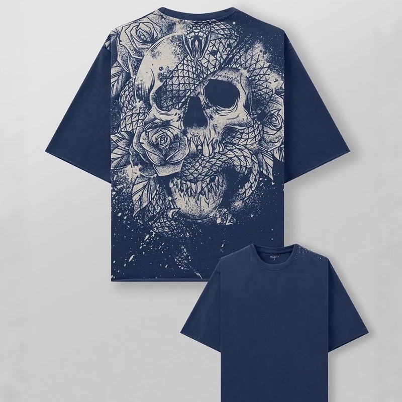 Skull Print Short-Sleeved Shirt photo 3