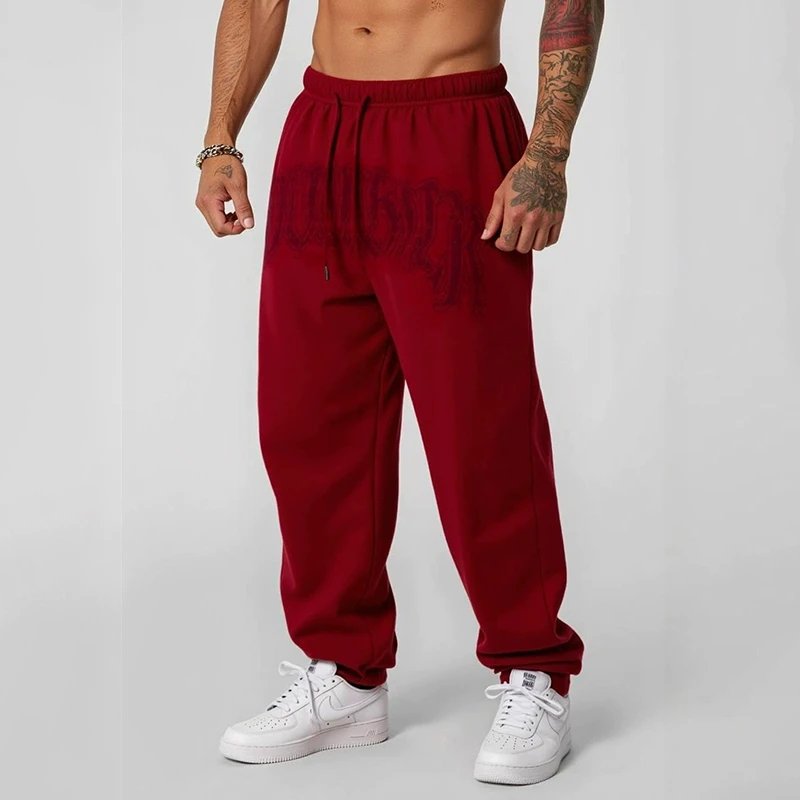 Street Letter Loose Drawstring Ankle Pants photo 5