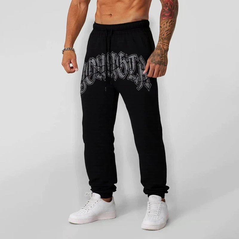 Street Letter Loose Drawstring Ankle Pants photo 2