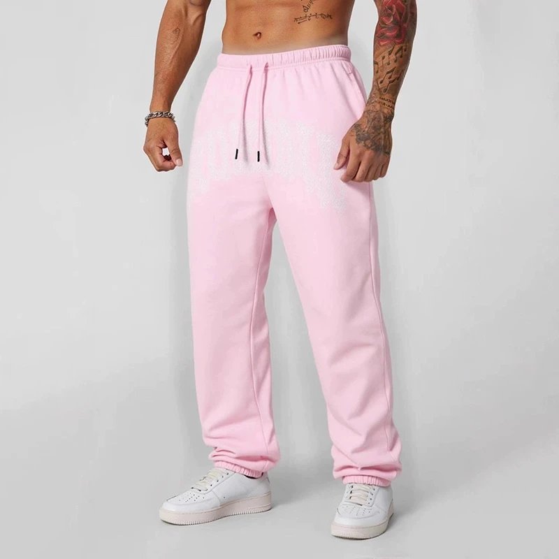 Street Letter Loose Drawstring Ankle Pants photo 4