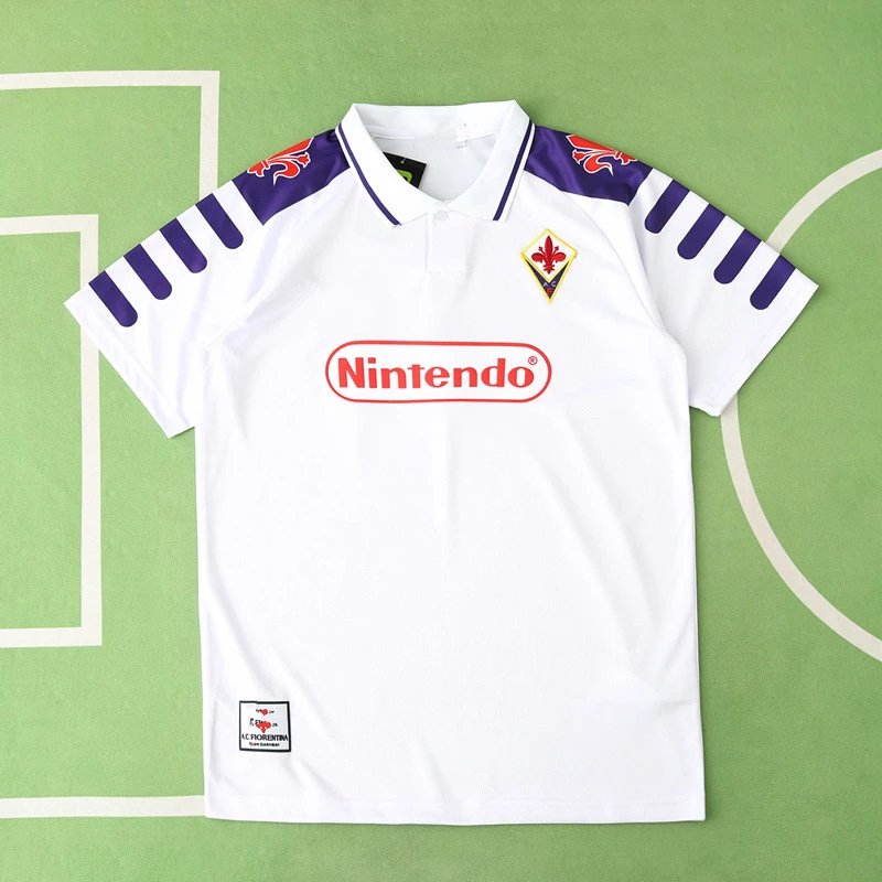 1998 Fiorentina Away White Thai Version (Please note customization info when placing order; messages will not count)