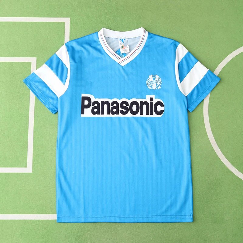 1990 Marseille Away Blue Thai Version (Please note customization info when placing order, messages do not count)