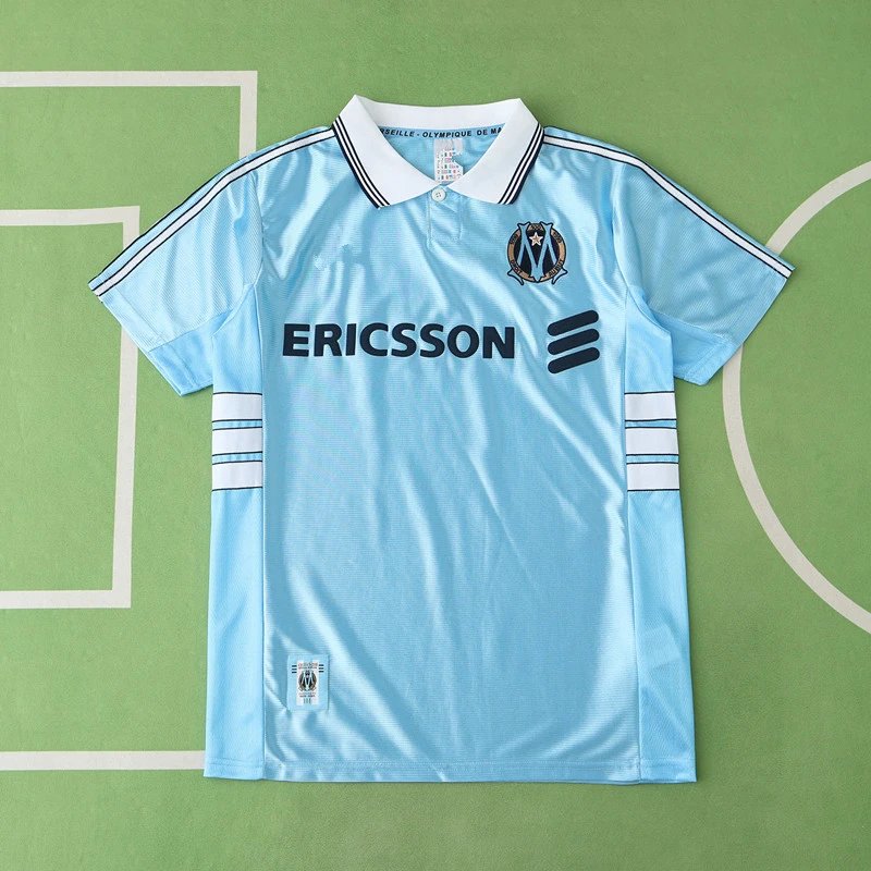 9899 Marseille Away Blue Fan Version (Please note customization details at checkout; messages do not count)