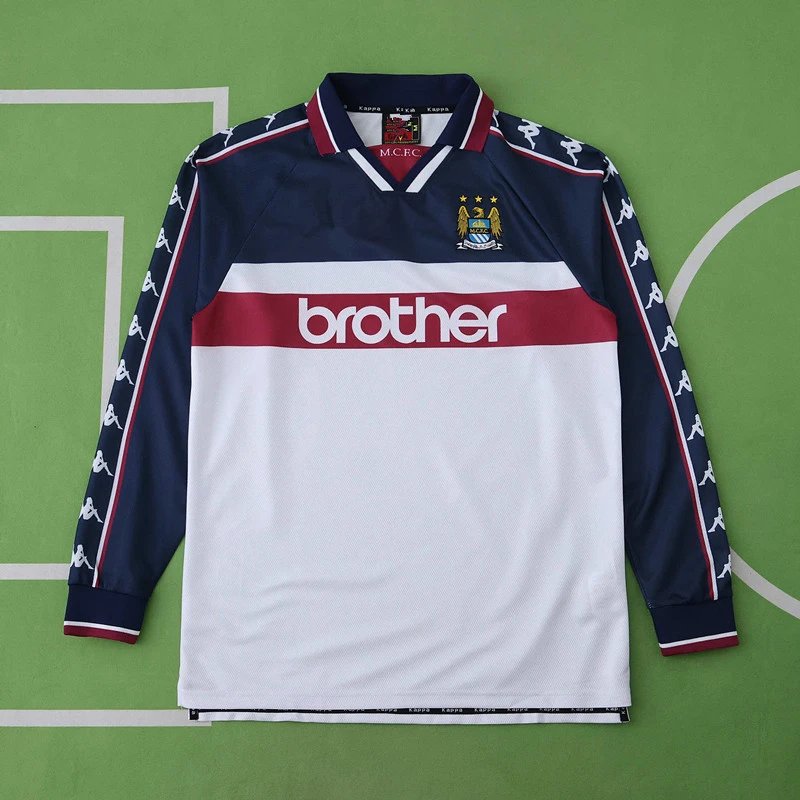 9798 Manchester City Away White Long Sleeve Thai Version (Please note customization info when placing order, sending message does not count)