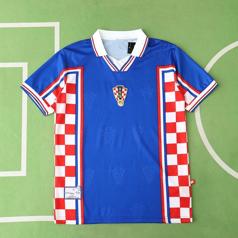 1998 Croatia Away Blue Thai Version (Please note custom details during checkout, messages are not counted)