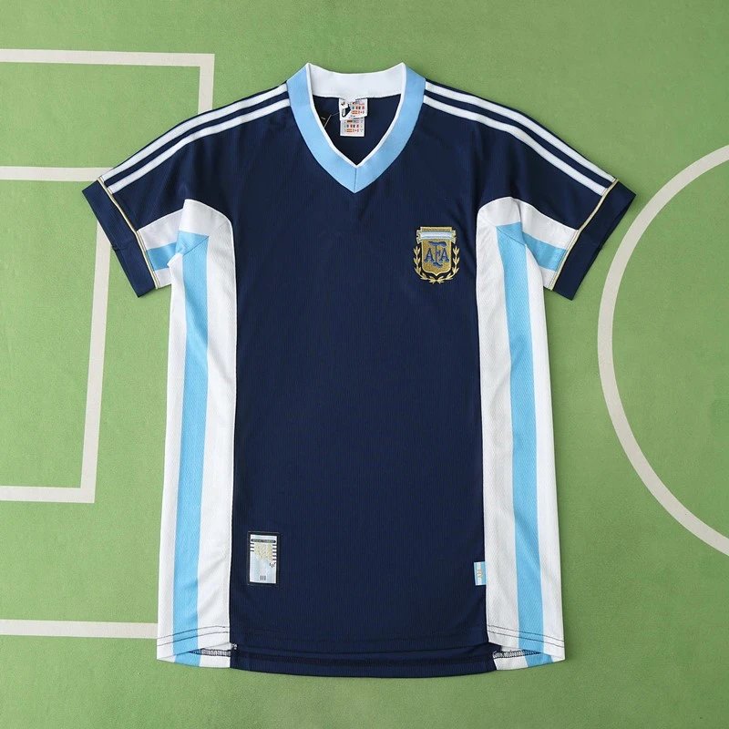 1998 Argentina Away Thai Version (Please Note Customization Info in Order Remarks, Messages Not Counted)
