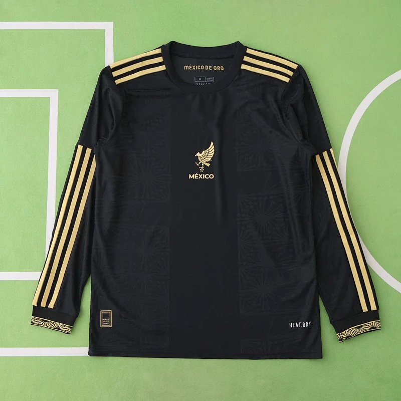 2526 Mexican Black Gold Long Sleeve Player Edition (please note customization information when placing the order, messages are not included)