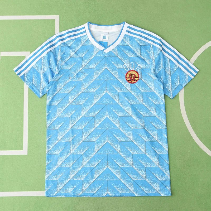 1988 East Germany Away Blue Thailand Version (Please note customization info when placing order, messages are not counted)