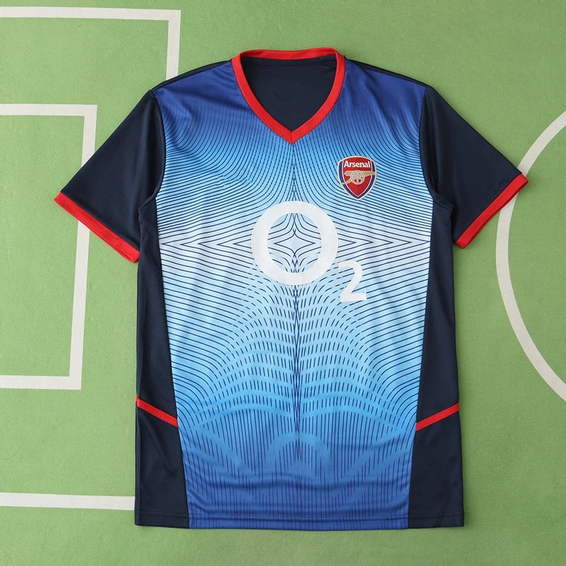 0204 Arsenal Away Blue Thai Version (Please leave customization details in order notes; messages are not counted)