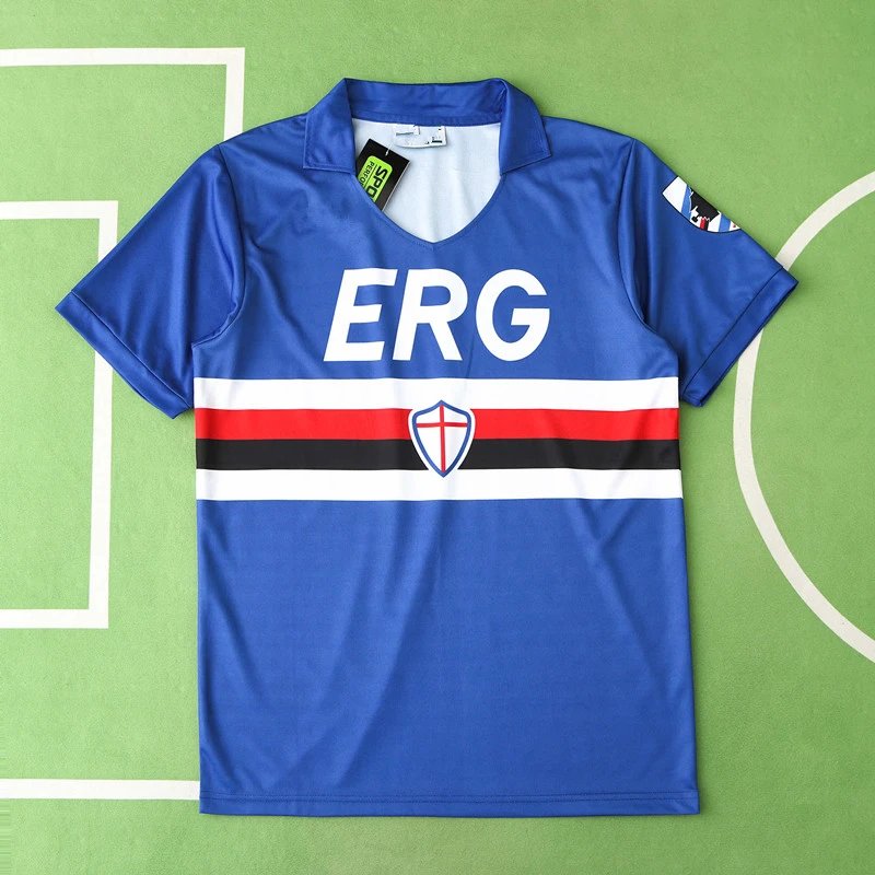 9091 Sampdoria Home Thai Version (Please note customization details when placing order, messages are not counted)