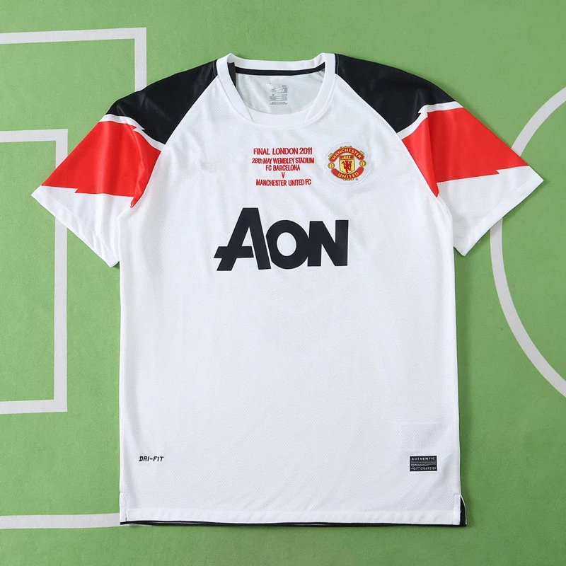 1011 Manchester United Away White Thai Version with Small Lettering (Please note customization info when placing order, messages are not counted)
