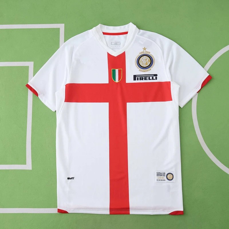 0708 Inter Milan Away White Red Thai Version (Please note customization info when placing order; messages are not counted)