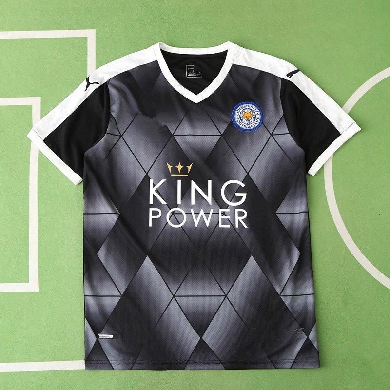 1516 Leicester City Away Black Thai Version (Please note customization info when placing order, messages are not counted)