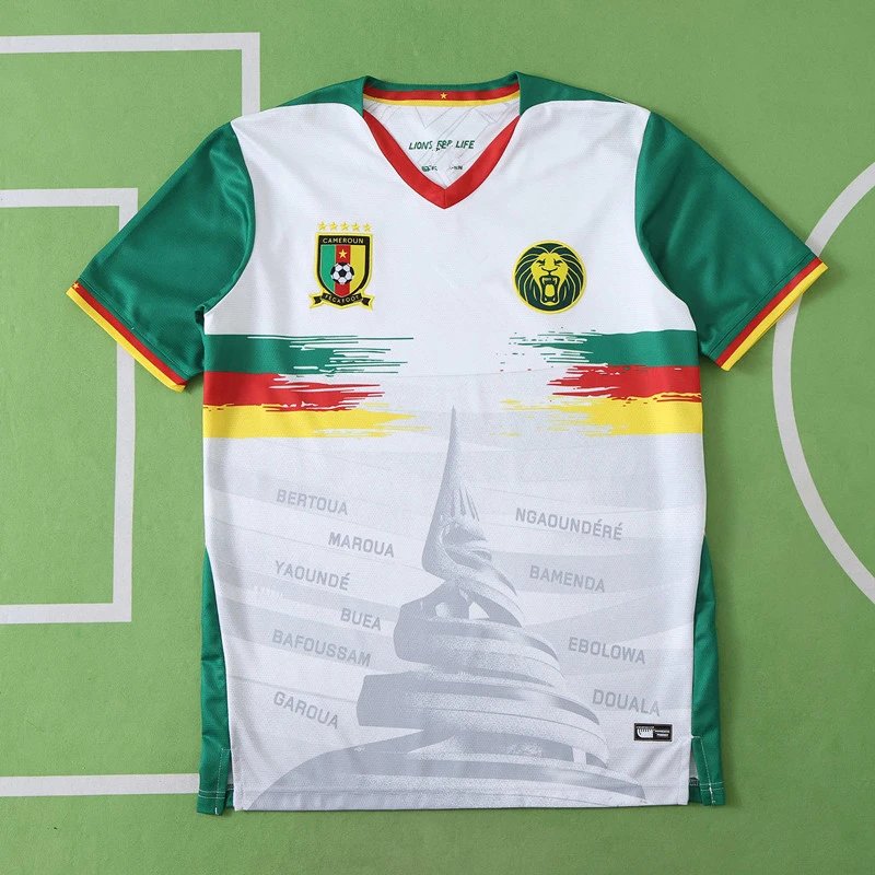 2526 Cameroon Away White Thai Version (Please leave customization info in order notes; messages are not accepted)